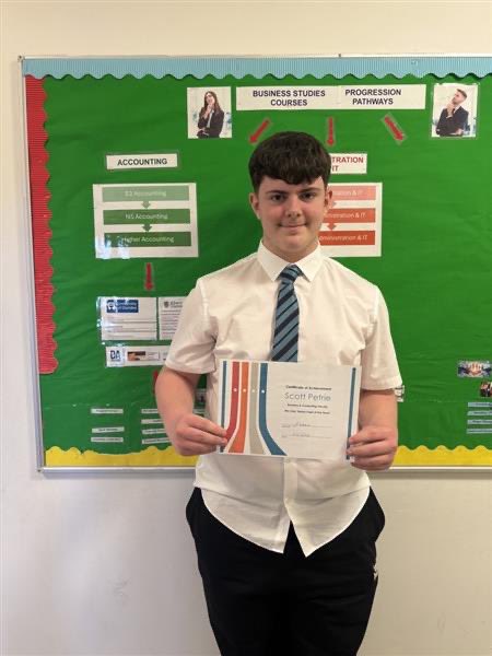 Well done to Mrs Lees’  pupils of the term Jessie Donald for S3 Accounts and Scott Petrie for S4 Accounts. Keep up the brilliant work and positive attitude! <a href="/Grove_Academy/">Grove Academy</a> and <a href="/pcgroveacademy/">Grove Parents</a>