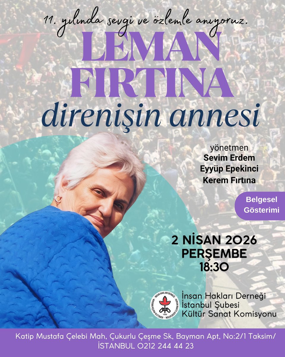 İHD İstanbul Şubesi tweet media