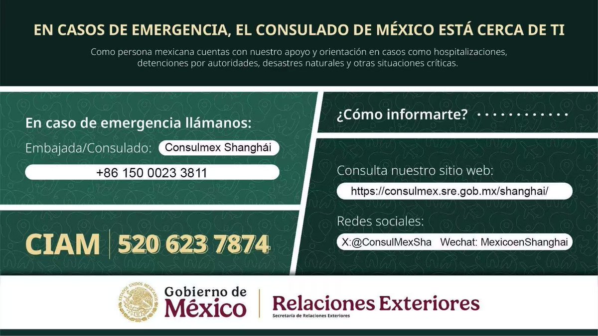 Consulmex Shanghái tweet media