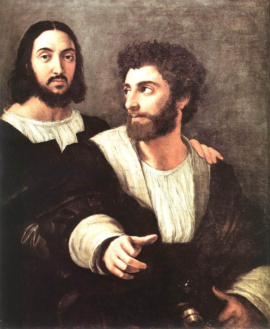 artistraphael's tweet image. Self Portrait with a Friend #artbots #raphael