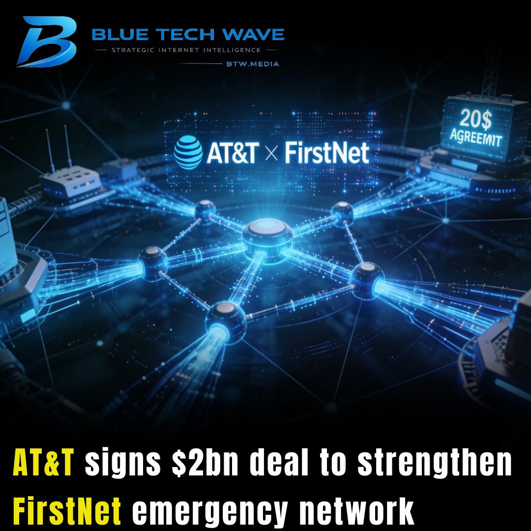 MediaBtw's tweet image. AT&amp;amp;T invests in FirstNet resilience with a $2bn deal, upgrading emergency telecom systems for over 31,000 agencies across the US.
Learn more: btw.media/all/it-infrast…
#FirstNet #MI300 #ATT