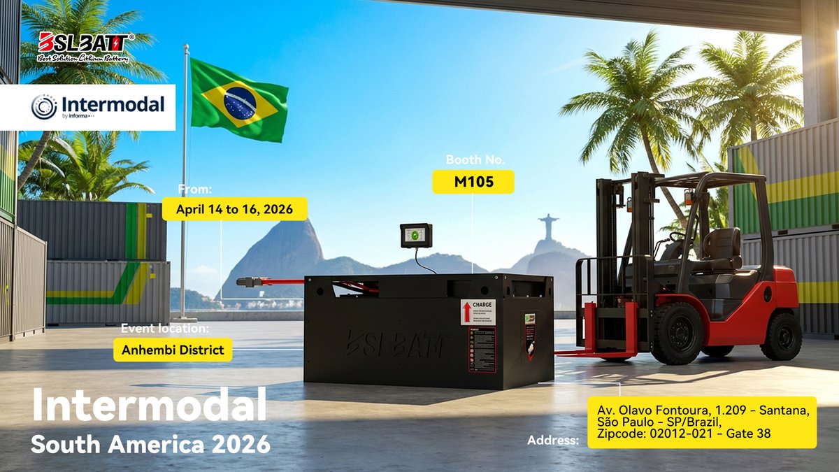 BSLBATTBattery's tweet photo. Estamos empolgados em anunciar que a BSL estará expondo na Intermodal South America 2026 – o evento mais importante da região para logística, cadeia de suprimentos e comércio internacional. 🚛⚡

Agende uma reunião conosco com antecedência 👉https://t.co/w3ufC7HEUw https://t.co/RY7oICYmmi