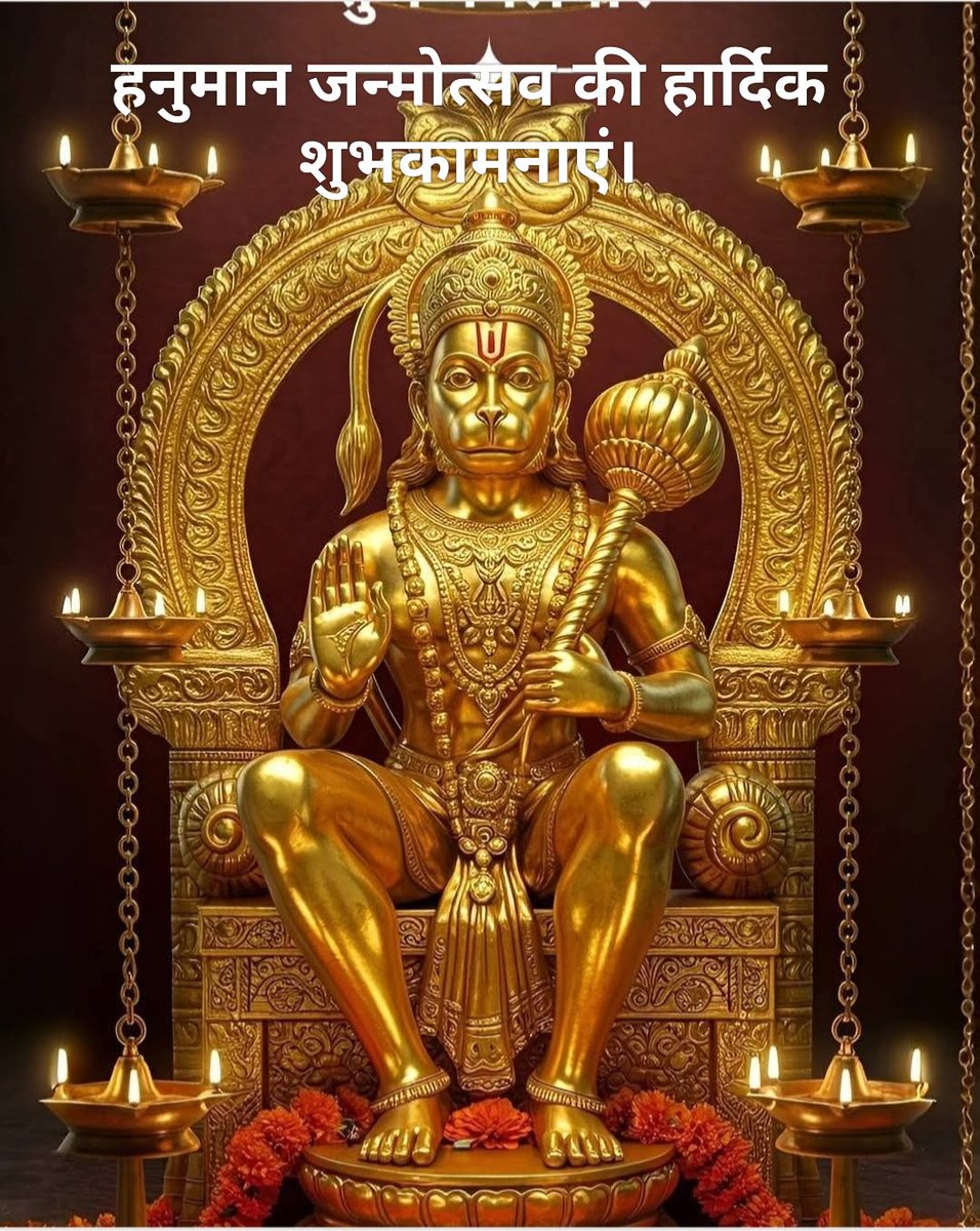 *ॐ ऐं भ्रीम हनुमते, श्री राम दूताय नम: ।* 
*हनुमत जयंती की हार्दिक शुभकामना*