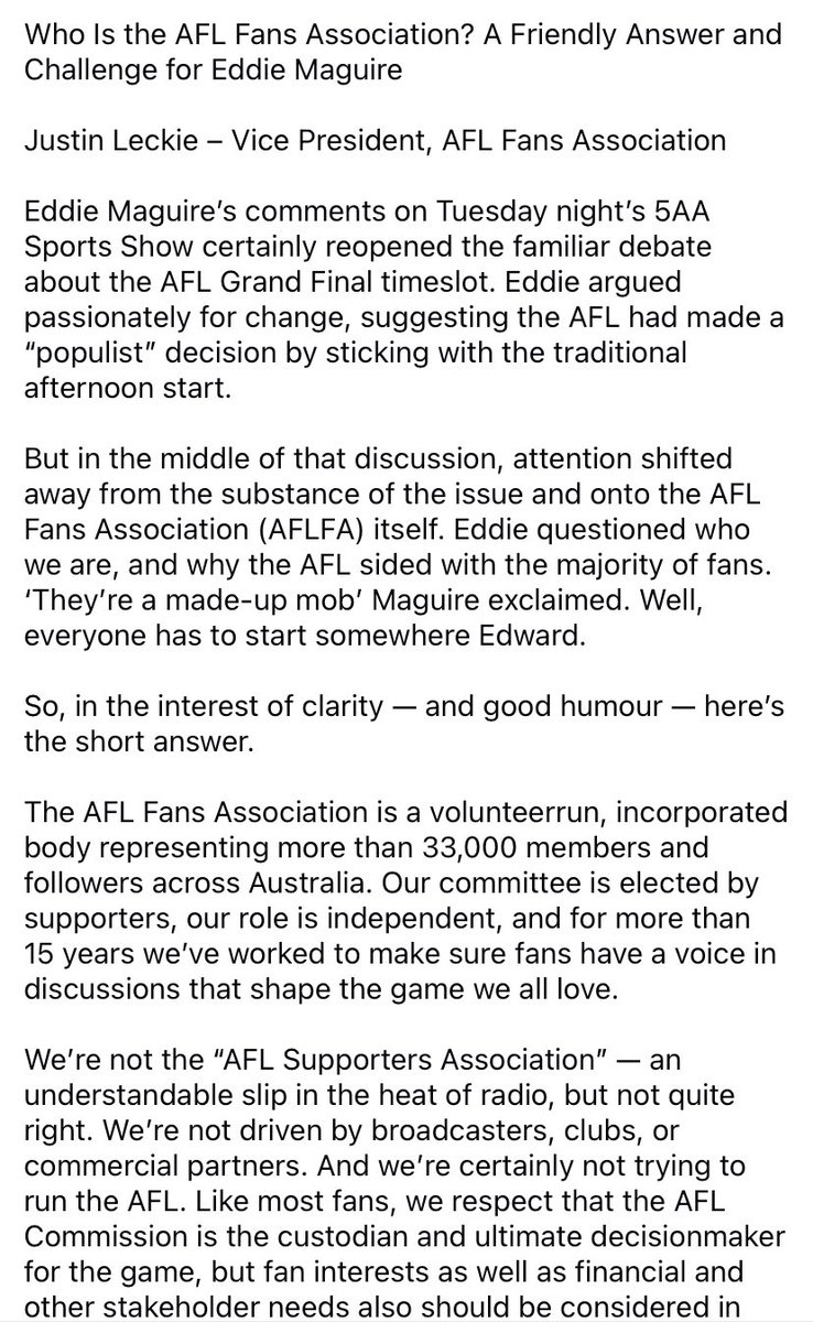AFL Fans Association tweet media