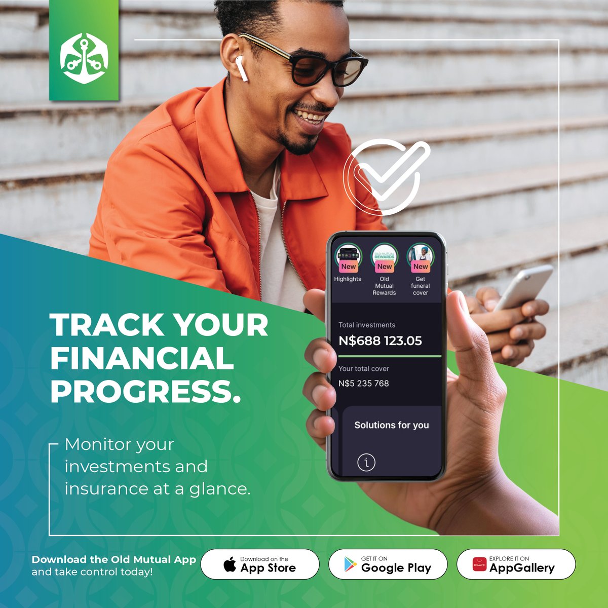 OldMutualNam's tweet image. Did you know that you can enjoy the ease of monitoring your investments while unlocking various smart features designed to fit your lifestyle. Convenience begins here. Download the Old Mutual App and discover so much more.

#Fast #Secure #OldMutualApp #SmartInvesting