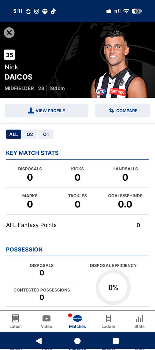 "Brownlow Contender" they reckon 😂😂😂