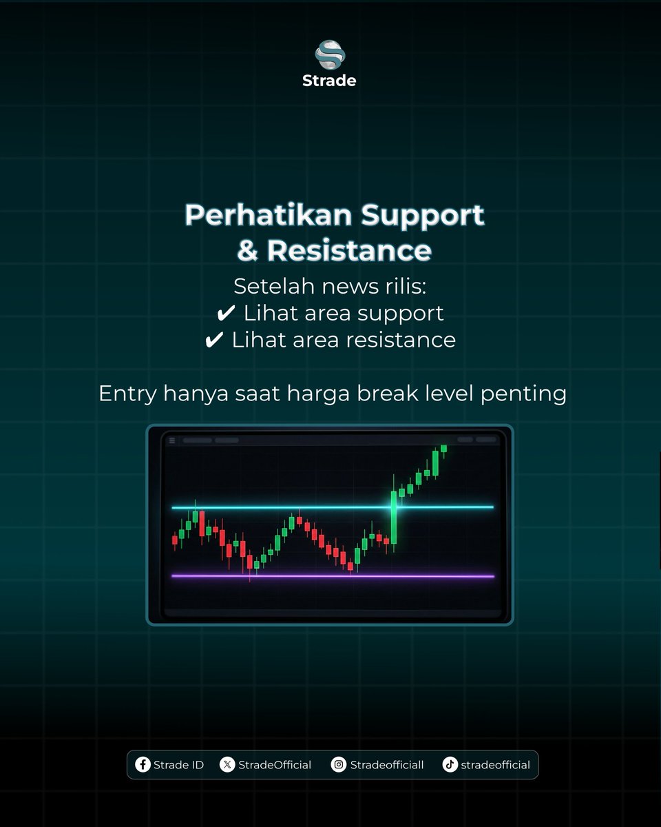 StradeOfficial's tweet photo. Banyak yang kejebak entry pas news, padahal nunggu reaksi market itu kunci banget 🔥 Setuju nggak bro?

⚠️DISCLAIMER⚠️

Postingan Ini Bertujuan untuk edukasi, bukan ajakan atau saran legal dalam melakukan trading dan investasi. https://t.co/ZTebcFEmwl