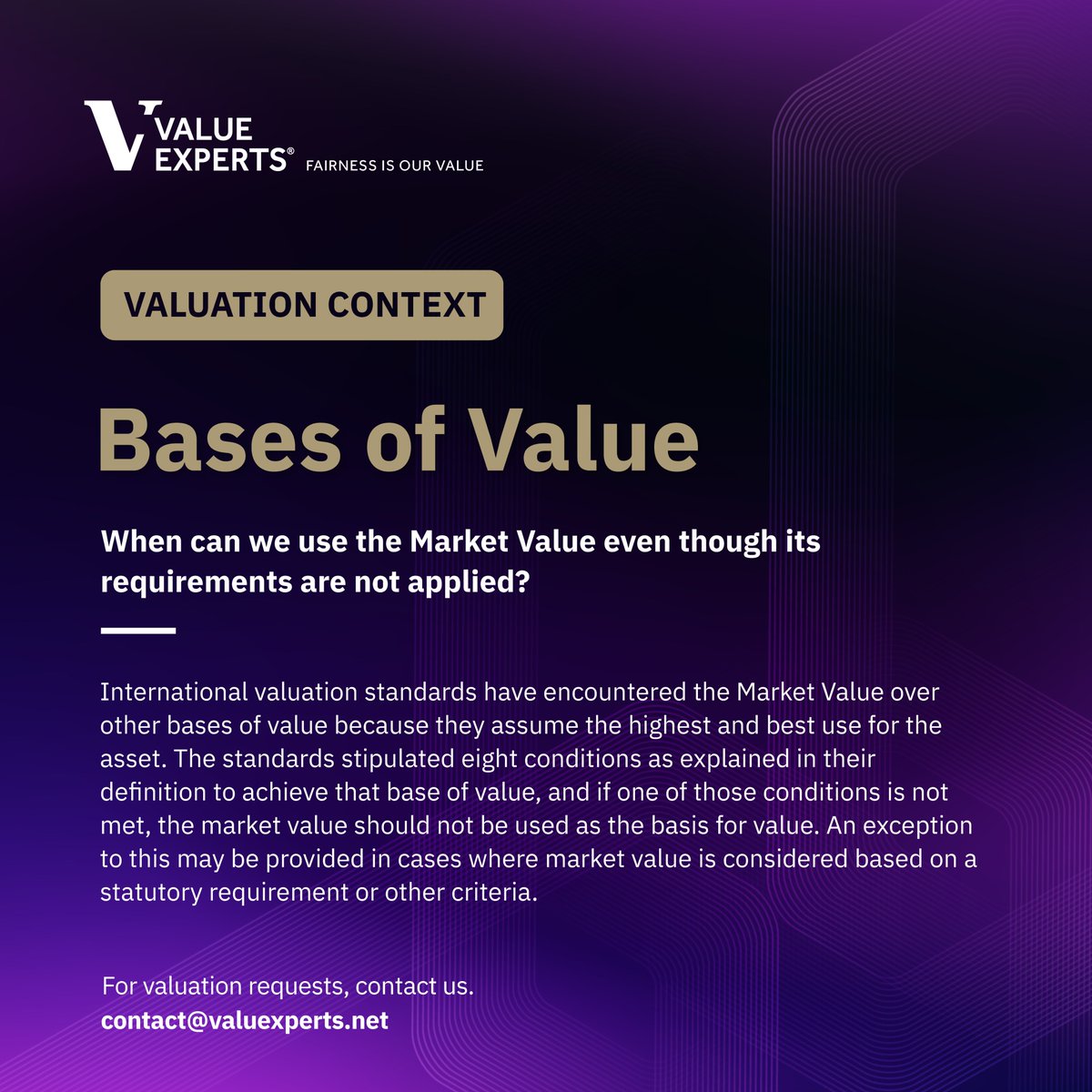 valueexperts's tweet photo. في التقييم العقاري، لا تبدأ الدقة من الرقم، بل من اختيار أساس القيمة الصحيح.
فالقيمة السوقية ليست دائمًا الأساس المناسب، إلا عند تحقق اشتراطاتها أو عندما تُطلب نظامياً.
#التقييم_العقاري #القيمة_السوقية #أسس_القيمة #العقار #RealEstateValuation #MarketValue #Valuation #ValueExperts https://t.co/vxlkr0Vxyf