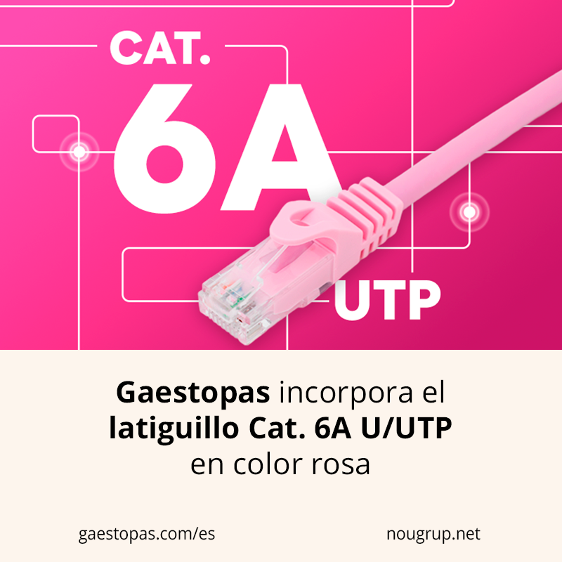 nougrup's tweet image. ☑️NG Blog: Nuevo latiguillo Cat. 6A U/UTP rosa de @gaestopas  💗
Mejora la identificación del cableado en instalaciones complejas sin renunciar al rendimiento.

Más orden, más eficiencia 👇
cutt.ly/CtANB11x

#NouGrup #Cat6A #Cableado #Redes #Instaladores #materialeléctrico