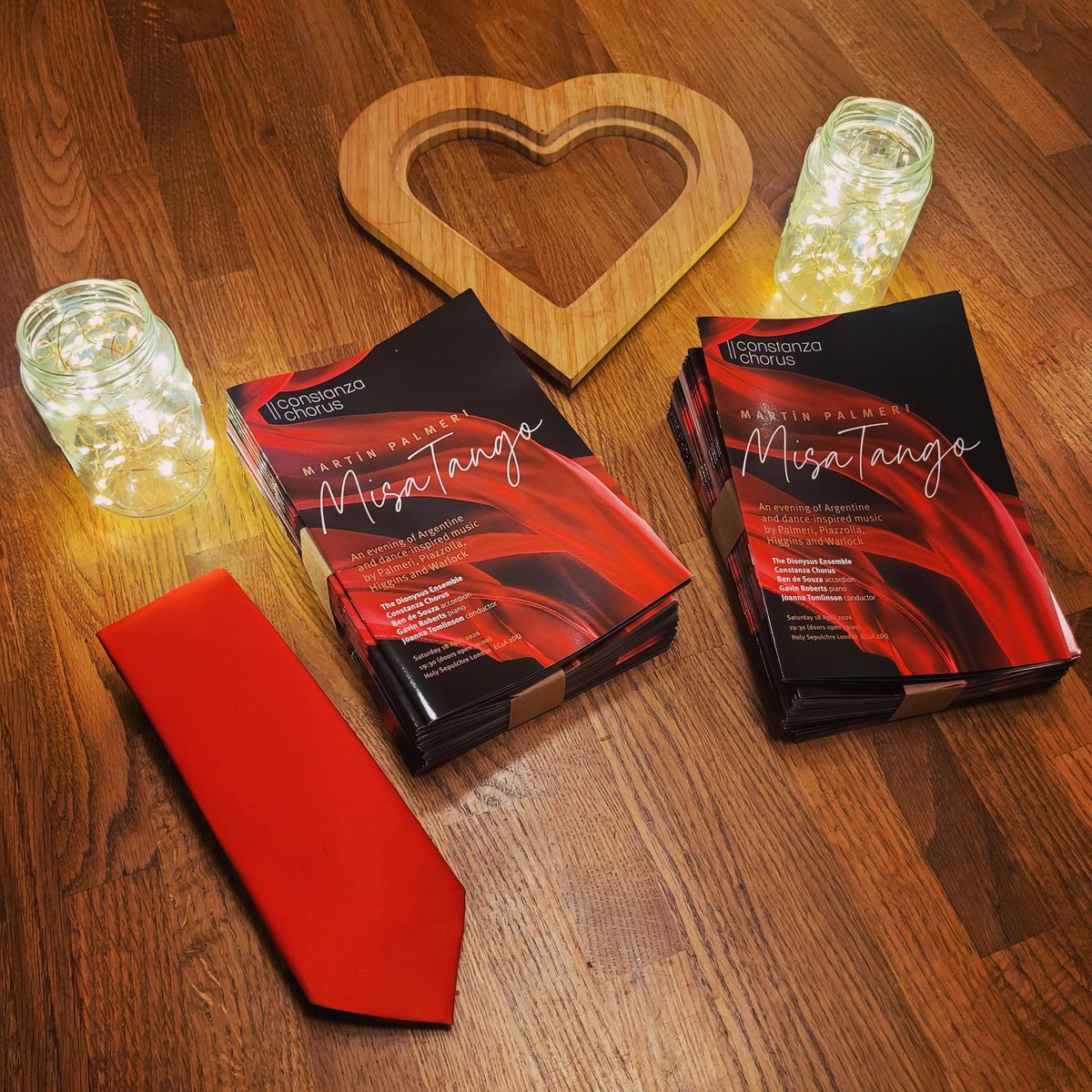 constanzachorus's tweet photo. Look what arrived today! 👀

Our beautiful concert programmes and this admin's new red concert tie! 🤩

It's just over two weeks to our next concert 💃🎼

Join us for an unforgettable evening where choral music meets the Argentinian nuevo tango as we perform Palmeri's ‘Misatango' https://t.co/AQnH3sT9E3