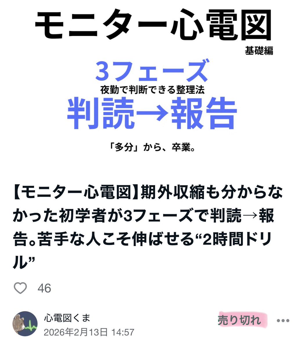心電図くま | ECG KUMA tweet media