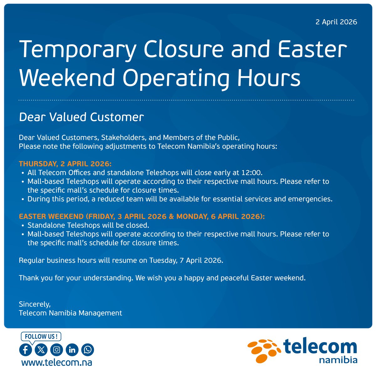 Telecom Namibia tweet media
