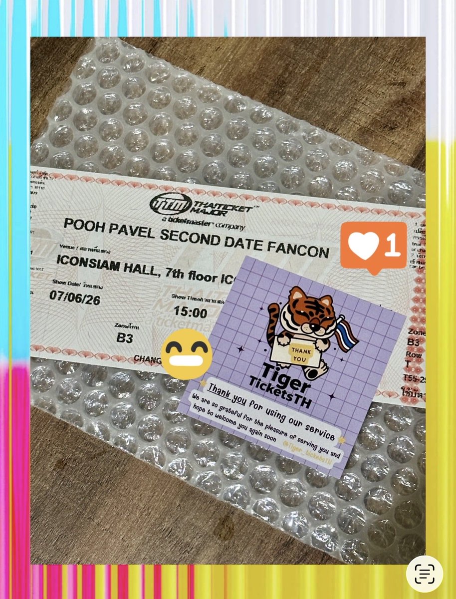 U always give me with the best service, super thanks 💜 <a href="/Tiger_TicketsTH/">Tiger_TicketsTH🎫</a>