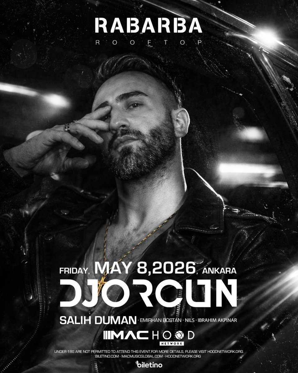 8 Mayıs Cuma günü Ankara’dayız.
Hood Network &amp; MAC Music Global katkılarıyla, uzun bir aradan sonra yeniden Ankara’lı müzik severlerle buluşuyoruz. 
Biletler: biletino.com’da!