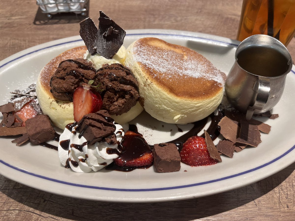 社会人1日目が完了したため、パンケーキ