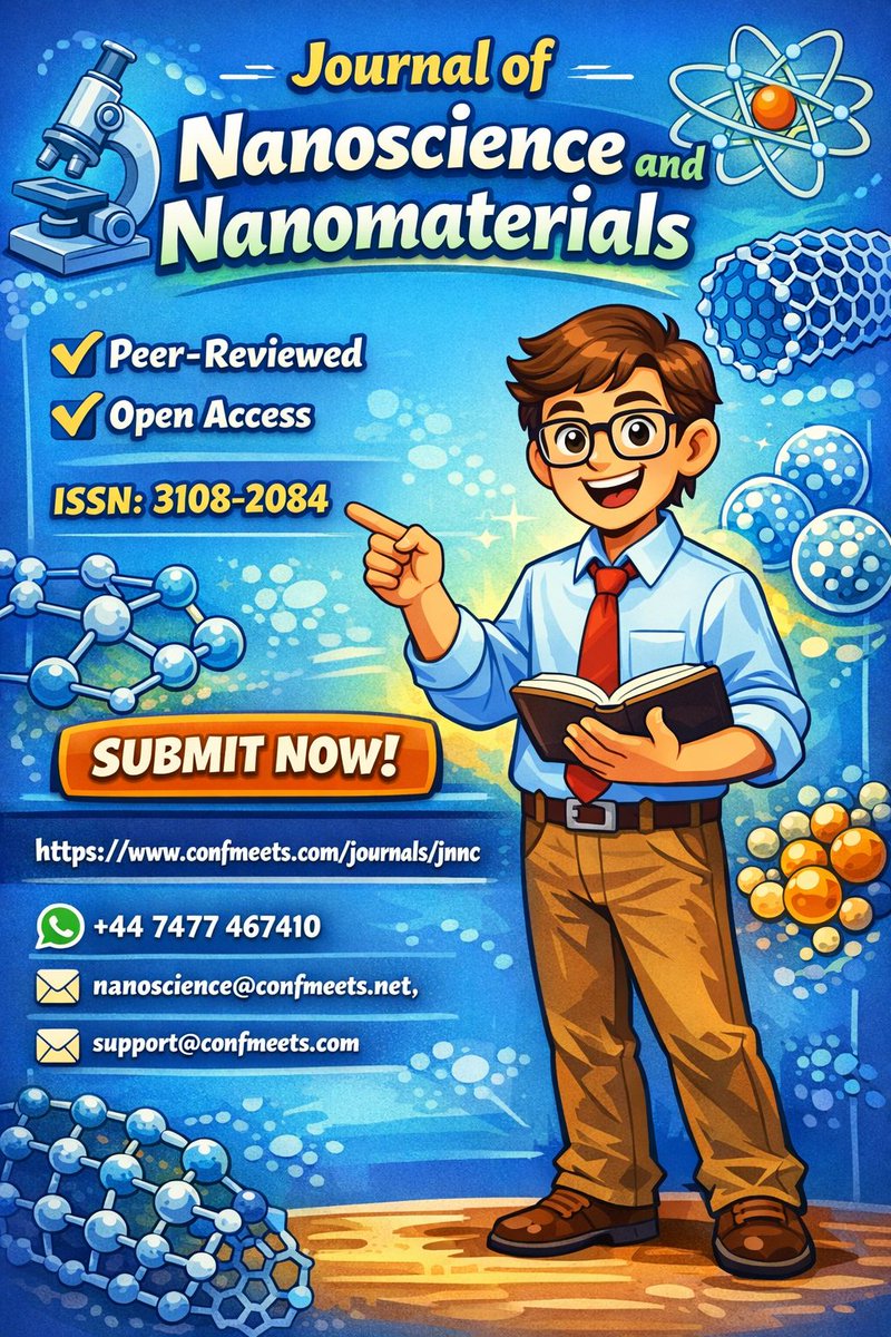 ConfmeetsJou's tweet photo. The Journal of Nanoscience and Nanomaterials invites your latest research.
โ
Peer-Reviewed | โ
Open Access | ๐ ISSN: 3108-2084
Submit: https://t.co/agiqoJldKp
#Nanotechnology #NanoResearch #Nanomedicine #Nanoelectronics #Nanofabrication #Nanocomposites #QuantumDots #Graphene https://t.co/zhWV9ATiDK