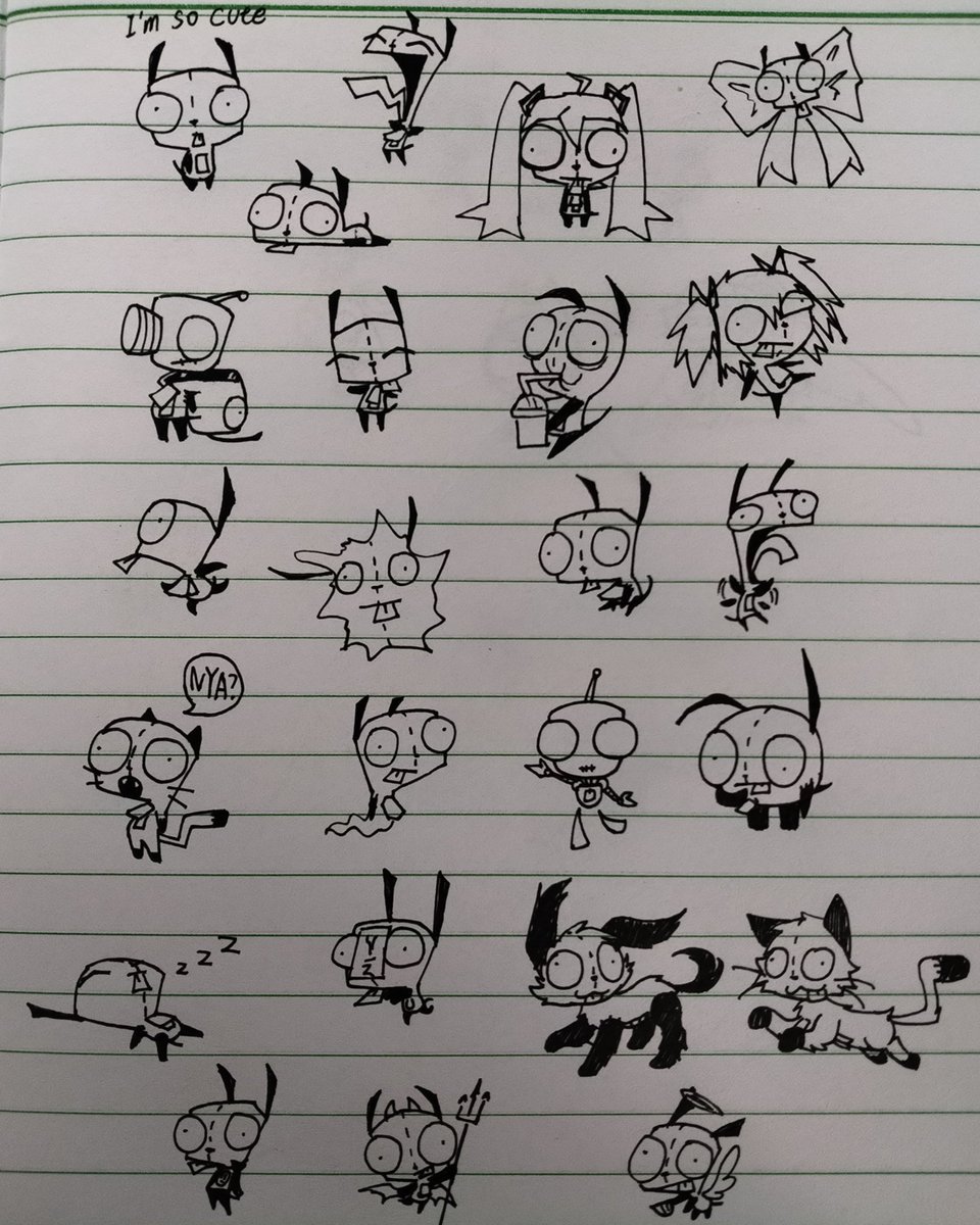 哇，好多gir好多gir
#invaderzim 
#gir