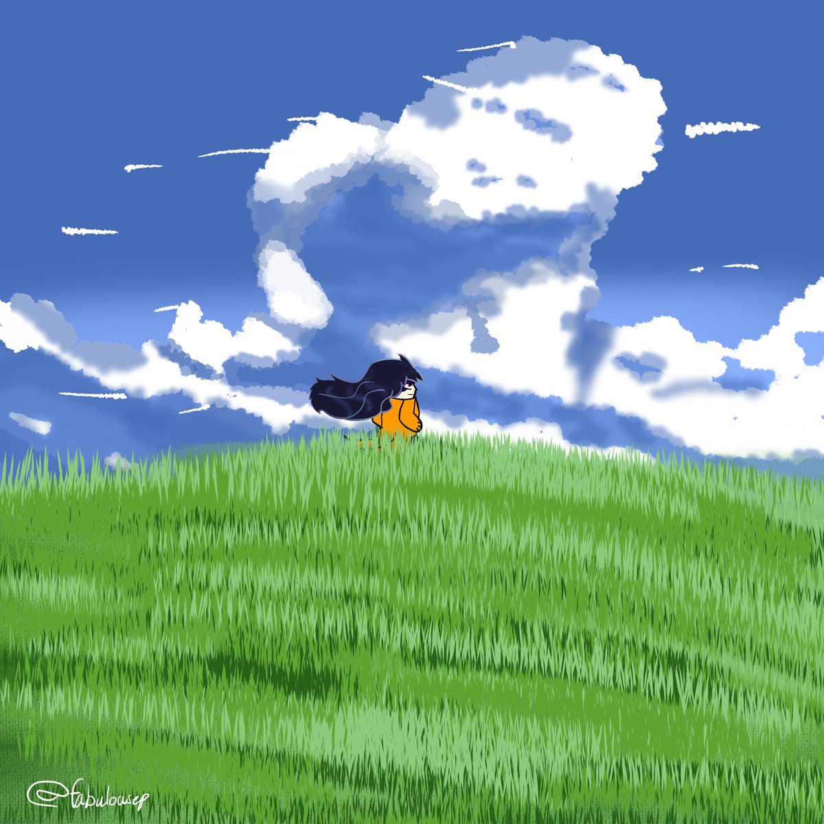 Fabulousep's tweet photo. A windy day with Jubei from Blazblue https://t.co/U2aUBcVzz7