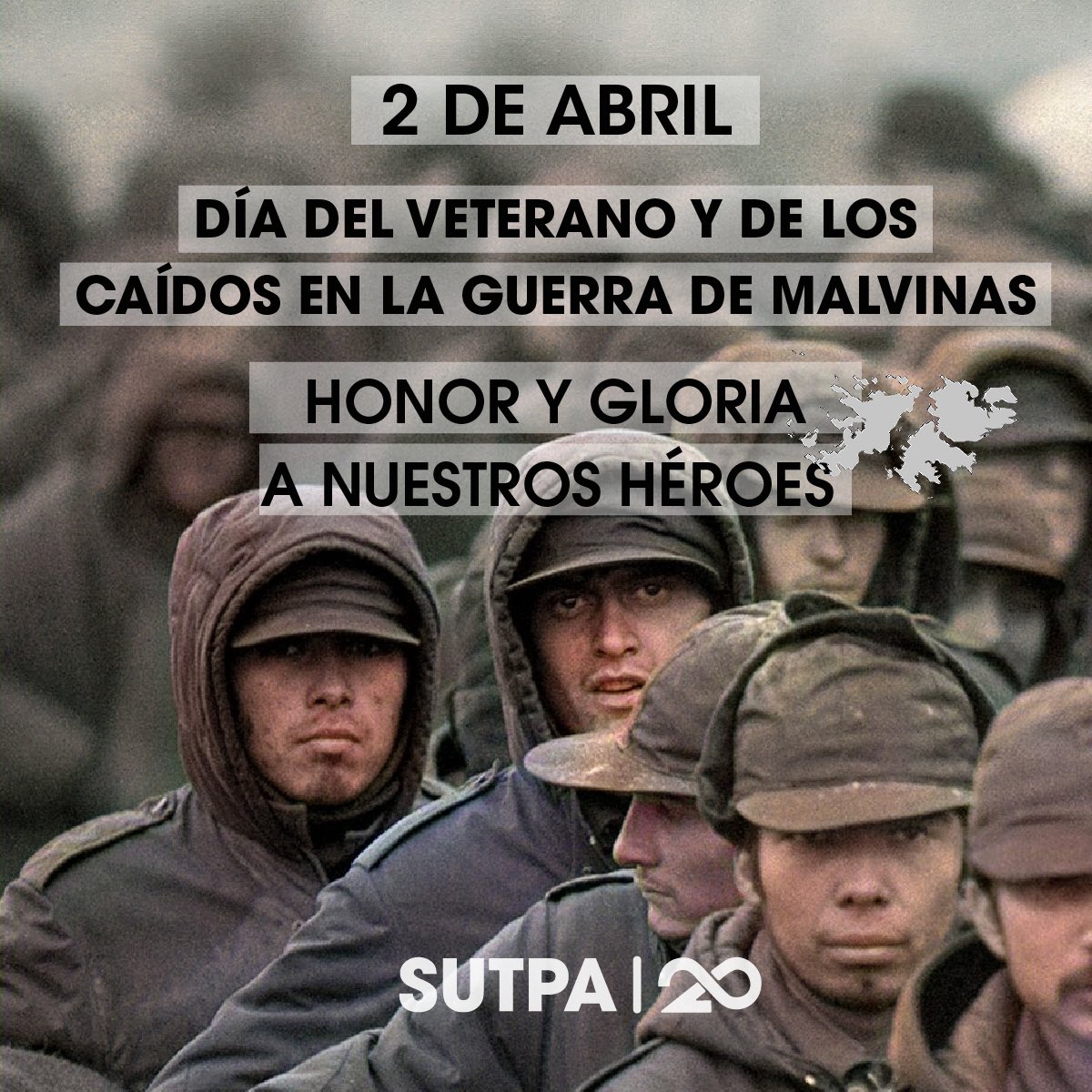 sutpapeajes's tweet photo. 2 de abril | Día del Veterano y de los Caídos en la Guerra de Malvinas 🇦🇷

A 44 años recordamos a quienes dieron todo por la Patria. 
Honor y gloria eterna a nuestros héroes ✌🏻. https://t.co/m6snyaERVn