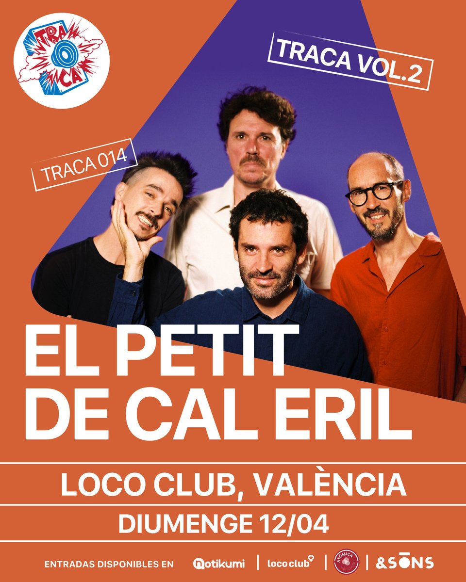 bankrobberbcn's tweet photo. VALÈNCIA!
El @petitdecaleril aterra la setmana vinent a la @SALALOCOCLUB presentant per fi ERIL ERIL ERIL
Entrades aquí: https://t.co/ON3rqjwldX @AndSonsValencia https://t.co/7AfI1RV344