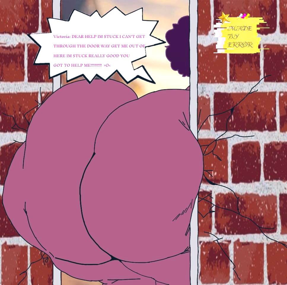 error_galaxys's tweet photo. POV: {Y/N} was having a nice morning scoll walking around the neighborhood as you then her a voice yelling for help from a half finished building as you go around to the back door you see Victoria stuck in the doorway
#drp #stuckdrp #fatass #nsfwedit #oc #bigwomanoc #curveoc https://t.co/fEn5HZwHqT