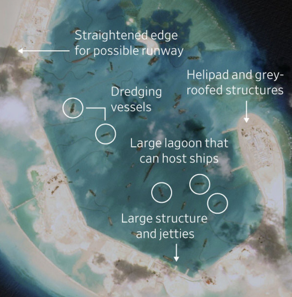denisewu's tweet photo. 🇨🇳 is constructing more militarized islands, as promised by Xi at the Rose Garden, which is creating a “law of the jungle” in the Indo-Pacific region. 

This contradicts Beijing’s efforts to present itself as a responsible major power on the global stage. https://t.co/bvTgTfnKFG