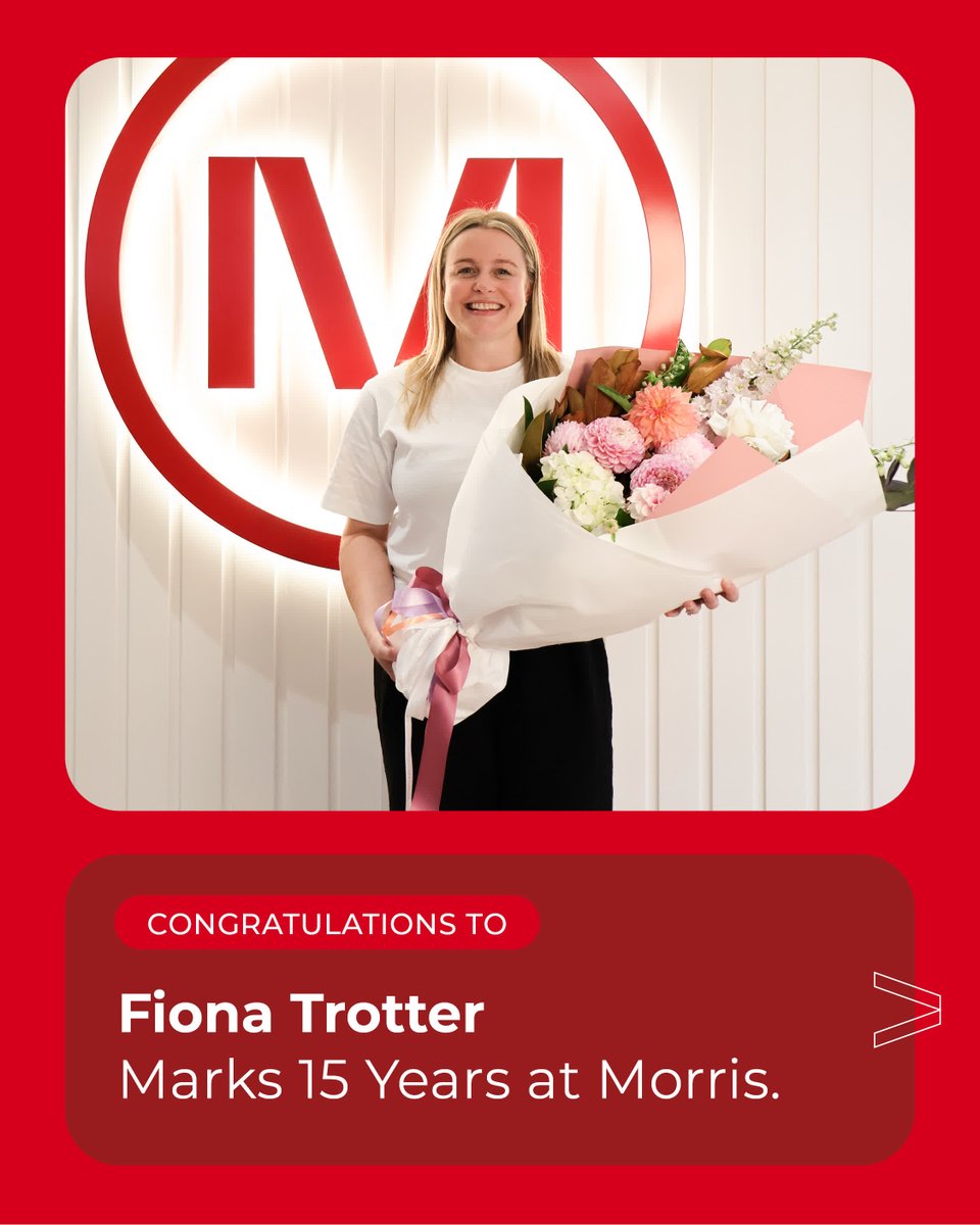 MorrisFinance's tweet photo. 15 years. What an incredible milestone.

Today we're celebrating Fiona Trotter and her 15-year journey with Morris.

Thank you for everything you do, Fiona, we're lucky to have you and can't wait to see what's ahead.

Read the full article here - https://t.co/MBI3v6anxs https://t.co/PABobl7wCt