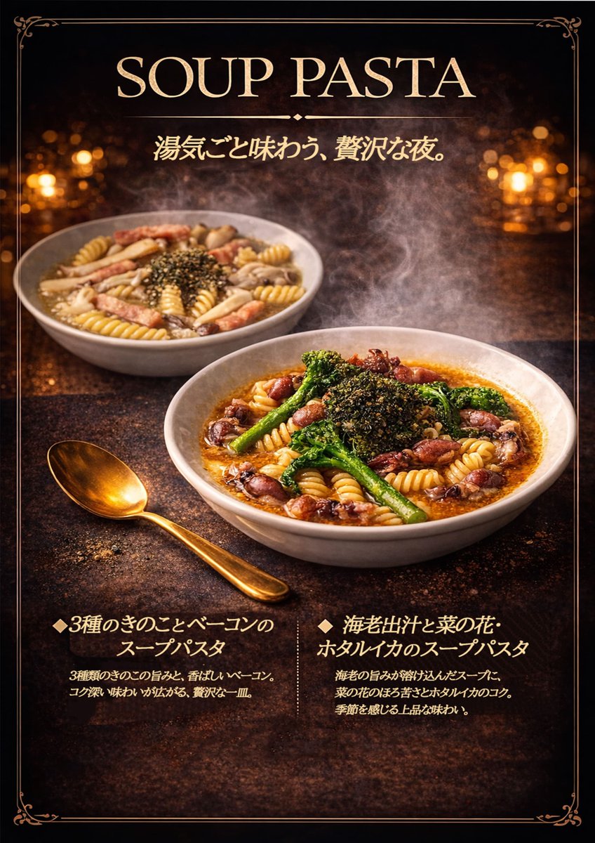 HotelHousePlus's tweet photo. SOUP PASTA
Seasonal menu items now available! https://t.co/T4lEs2lsrl