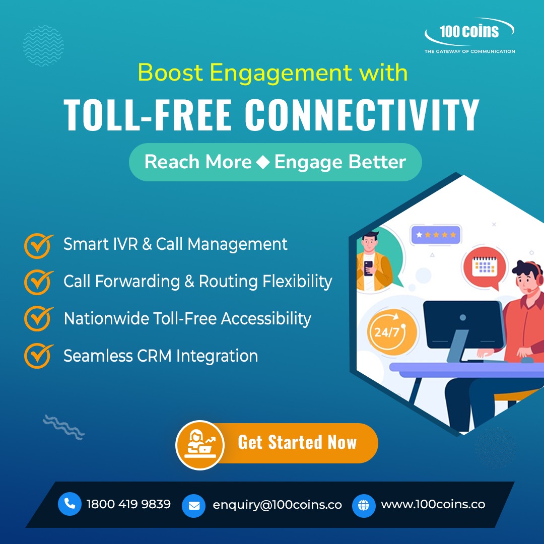 AditekSystemsPL's tweet photo. Boost Engagement with Toll-Free Connectivity
Smart IVR & Call Management
Call Forwarding & Routing Flexibility
Nationwide Toll-Free Accessibility
For details,Call–18004199839 & mail-enquiry@100coins.co
#100Coins #tollfreenumber #AditekSystemsPrivateLimited #VMN #Businessgrowth https://t.co/Fj8UrbUkhr