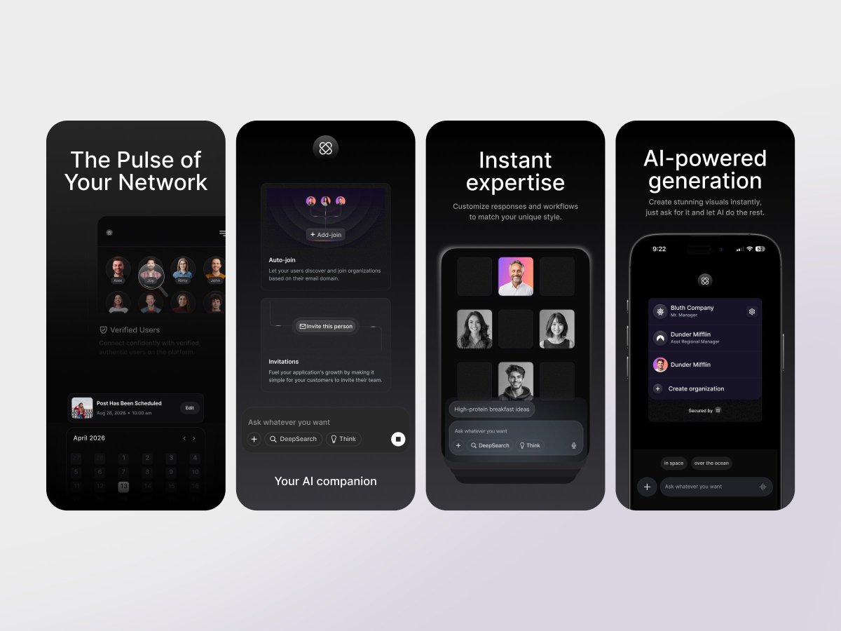 airzonagency's tweet photo. Aura AI: Seamless Intelligence

Design https://t.co/3ALbsmSSY3

#UIUX #DarkMode #Glassmorphism #MobileAppDesign #AIInterface #MinimalistDesign #ProductivityApp #TechBranding #ModernUI #AppDesignTrends https://t.co/Fajlizbczw