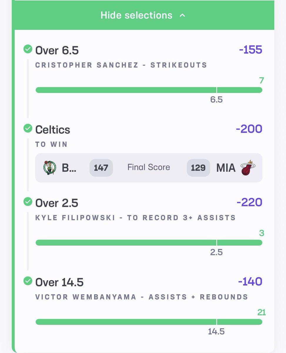 QpeeskiLocks's tweet photo. 3/3 Tonight🔥✅ Let’s Get This Cash🤑

#ParlayPlay🏴‍☠️ #HardRockBet https://t.co/H9NVcXj3uE