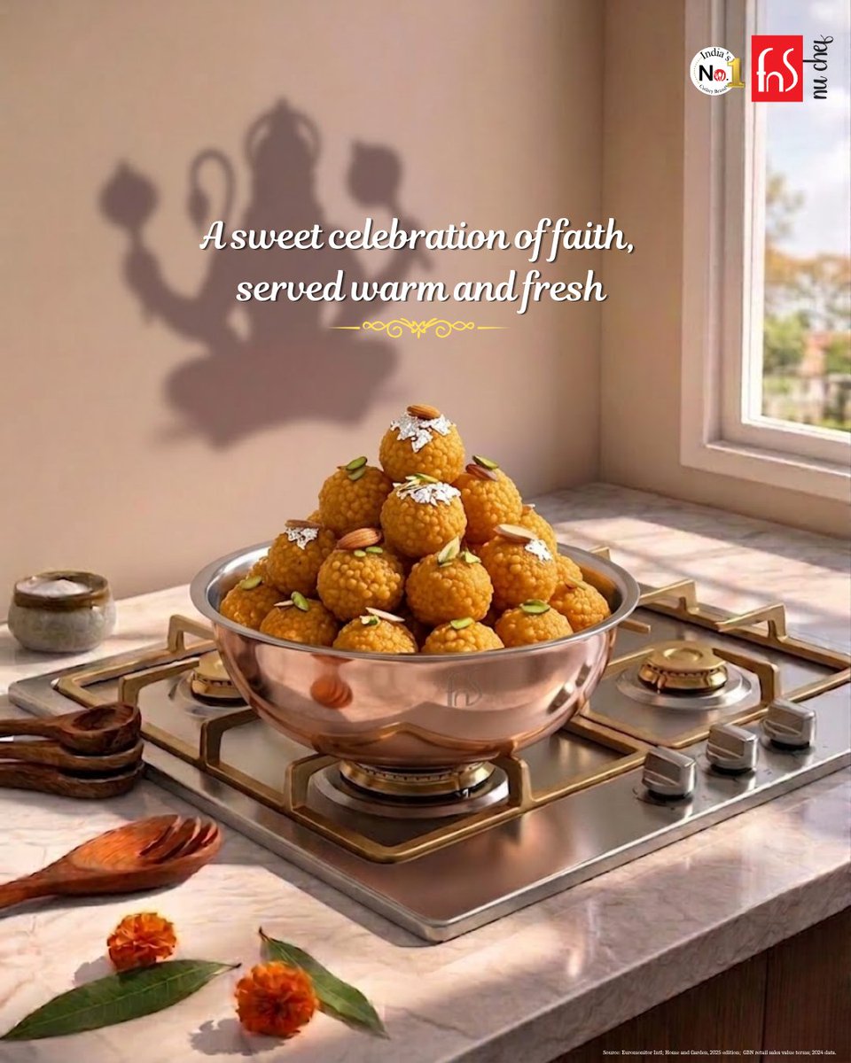 fnsdining's tweet photo. A sweet offering made with pure devotion, this Hanuman Jayanti 🙏✨

#fns #fnsnuchef #hanumanjayanti #devotion #fyp https://t.co/bSyU77qhYI