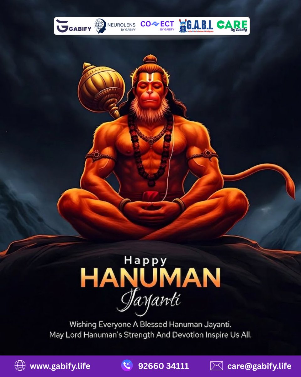 Gabify_life's tweet image. 𝐇𝐚𝐩𝐩𝐲 𝐇𝐚𝐧𝐮𝐦𝐚𝐧 𝐉𝐚𝐲𝐚𝐧𝐭𝐢
May Lord Hanuman bless you with strength, courage, and unwavering faith
On this auspicious day, let’s embrace devotion, positivity, and the power to overcome every challenge.

#HanumanJayanti #Gabify #JaiHanuman #Bajrangbali
