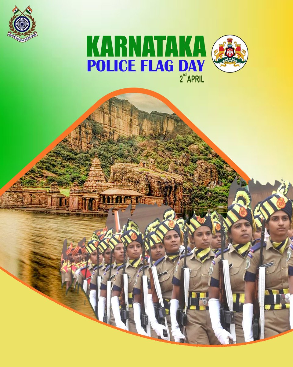 On the occasion of Karnataka Police Flag Day, DG Shri <a href="/gpsinghips/">GP Singh</a> and all ranks of #CRPF extend their warmest greetings to the brave personnel of <a href="/KarnatakaCops/">ಕರ್ನಾಟಕ ರಾಜ್ಯ ಪೊಲೀಸ್ Karnataka State Police</a> and their families. We salute your unwavering commitment and service to the nation.

#NationFirst
#Vandematram150