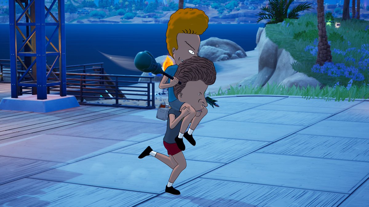 Ian_M506's tweet photo. Close enough, welcome back Beavis &amp; Butt-Head from the SNES
#Fortnite #FortniteC7S2 https://t.co/bFUvi9OOpc