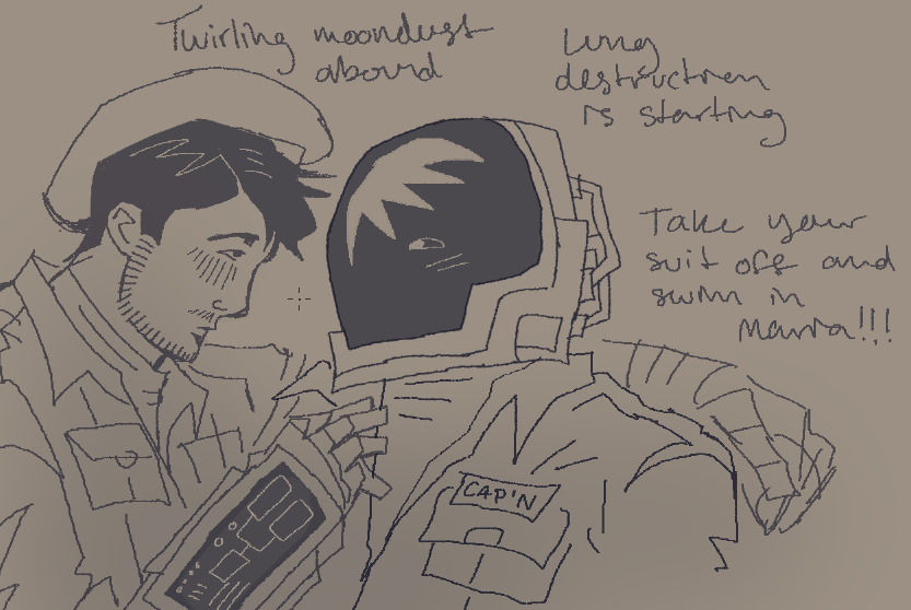greasby10's tweet photo. "i see you know moon waltz so im requesting engineer and moon waltz……,,," -> this is low effort but here u go.. captaineer because its the only engie ship i really care for https://t.co/2DcYwoPnmq https://t.co/aCc7TRUaFE