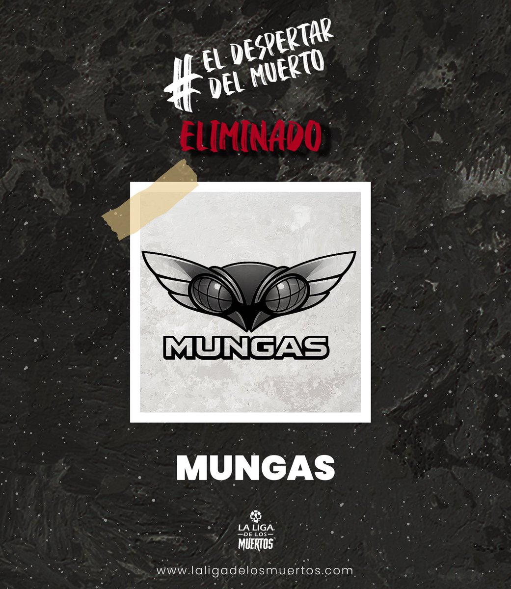 LaLigaDeMuertos's tweet photo. Tenemos al segundo eliminado de la noche en el  #DespertardelMuerto 💀

Equipo nuevo y se despiden pronto 👋🏼

@FCMUNGAS 🪦 https://t.co/uA87Cn4fjR