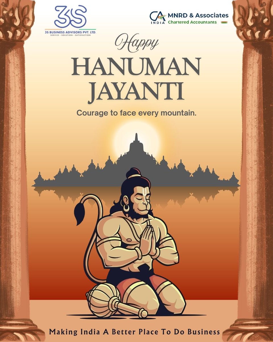 3sAdvisors's tweet photo. Happy Hanuman Jayanti from 3SBA! 🙏

Jai Bajrangbali! May Lord Hanuman bless you with strength, courage, and success.
Jai Shri Ram! Jai Hanuman! 🕉️ https://t.co/pvQAqggZU8