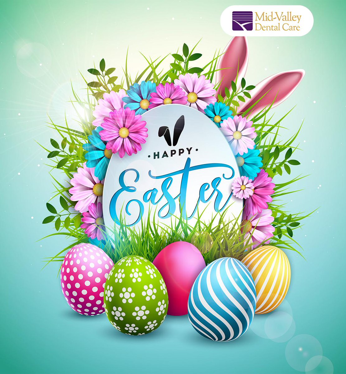 MidValDental's tweet photo. Wishing you and your loved ones a bright and happy Easter. #easter #happyeaster #easterweekend #MidValleyDentalCare #Northridge #CA https://t.co/ggDJq3S42f