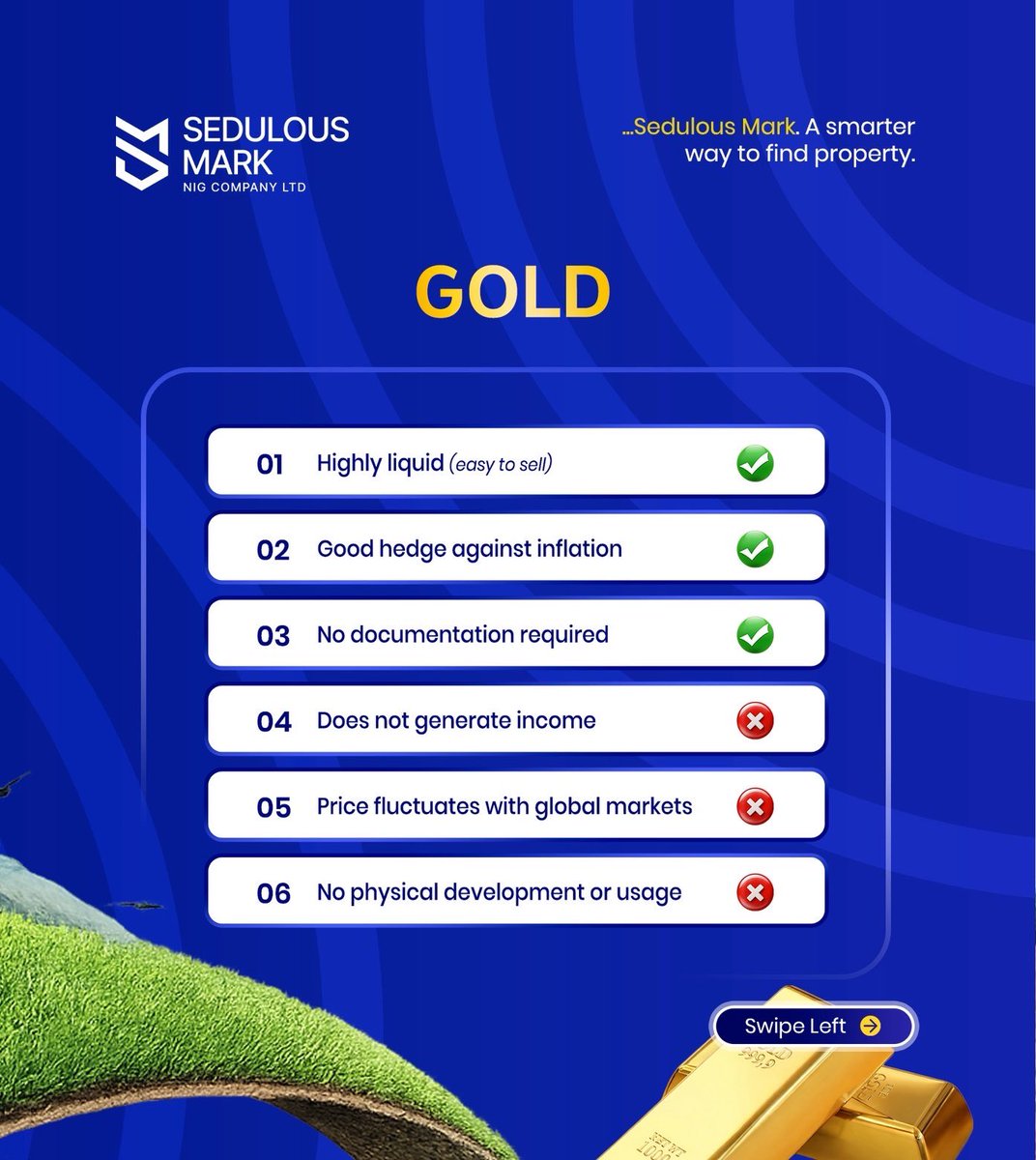 Sedulousmark's tweet photo. If you had ₦2m…. Land or gold?

Which would you choose?

#realestatetips #sedulousmark #landorgold #realestatecompanyinbenincity https://t.co/Egu7IC3VRO