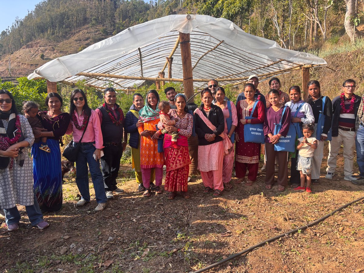 WFP_Nepal's tweet photo. Thriving women farmers=flourishing families

Through Farmer Nutrition Schools, women farmers are learning improved cultivation, cooking &amp; nutrition practices-boosting household diets &amp; resilience

Together, with, @ADB_HQ &amp; @MoALD_Nepal, @WFP_Nepal is helping transform communities https://t.co/Exl5XrREsv
