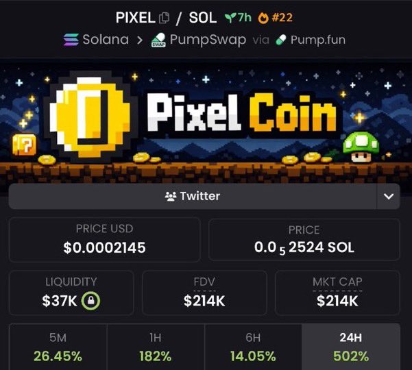 Solanainsider0's tweet photo. Called $PIXEL in my private TG GROUP π₯
At
MCAP: $214K
CA: EkDGB5fbPXiRmDDjxKcC7dFjzvFZj2KT9t7oeyyPx4SX
#memecoin #cryptogermany #Sol $SOL $BTC #bitcoingermany
@Pumpfun #Solana #SOL #SolanaEcosystem #SolanaCommunity #SolanaNetwork #SolanaChain #SolanaNFT #SolanaDeFi #SolanaSeason #SolanaSummer