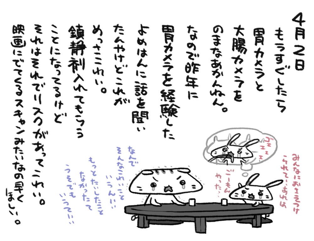 大腸カメラは怖くないのに‥‥ 