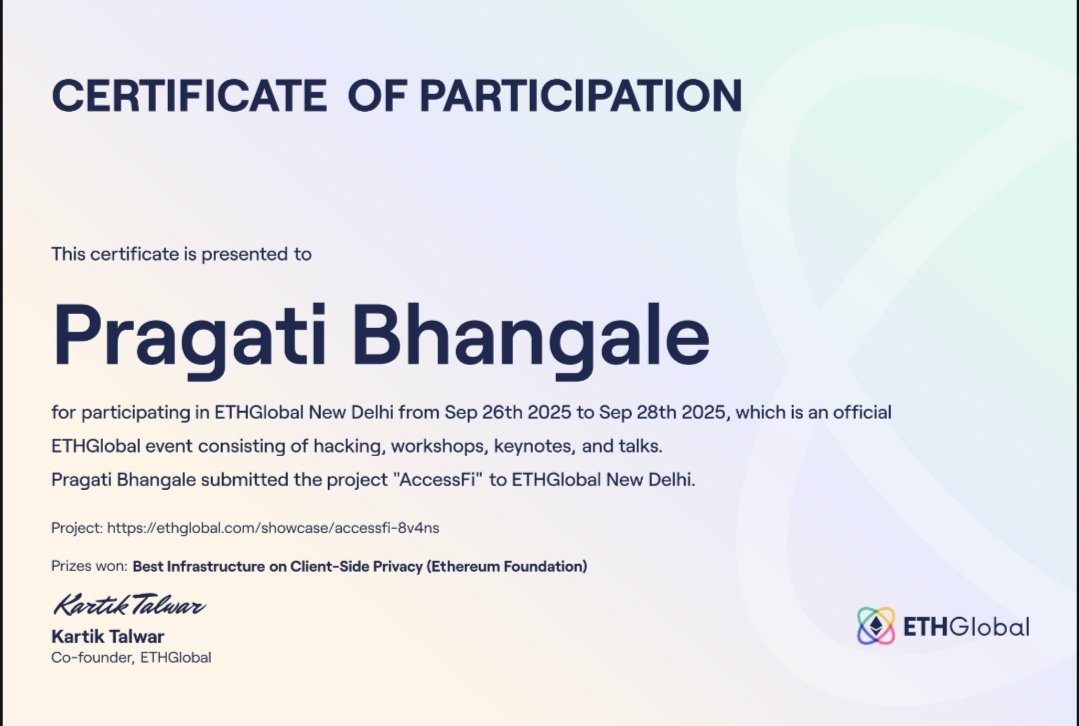 0xStarfury's tweet photo. Built. Learned. Won. 🚀
Participated in ETHGlobal New Delhi and won Best Infrastructure on Client-Side Privacy 🏆 Ethglobal New Delhi 2025 https://t.co/V0M1dRAFNK