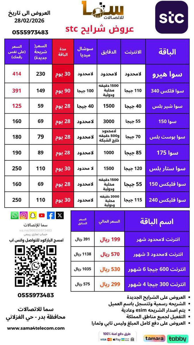سما للإتصالات | شرايح انترنت tweet media