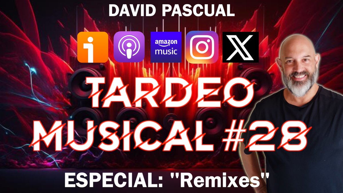 TARDEO MUSICAL#28 🔥Especial REMIXES🔥 go.ivoox.com/rf/170947690
Incluye 44 (remixes de) temazos como estos: Blurred lines, Never gonna give you up, Superstition, Funkytown, Le freak, Show me love, Wannabe, Gypsy woman, Get ready, Get dow on it, It's my life, Rythm is a dancer...!