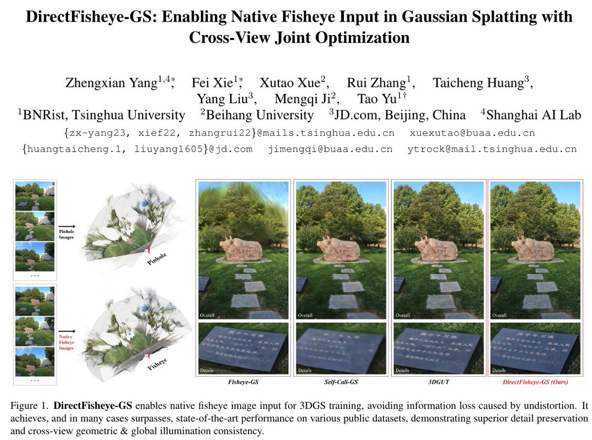 DirectFisheye-GS: Enabling Native Fisheye Input in Gaussian Splatting ...