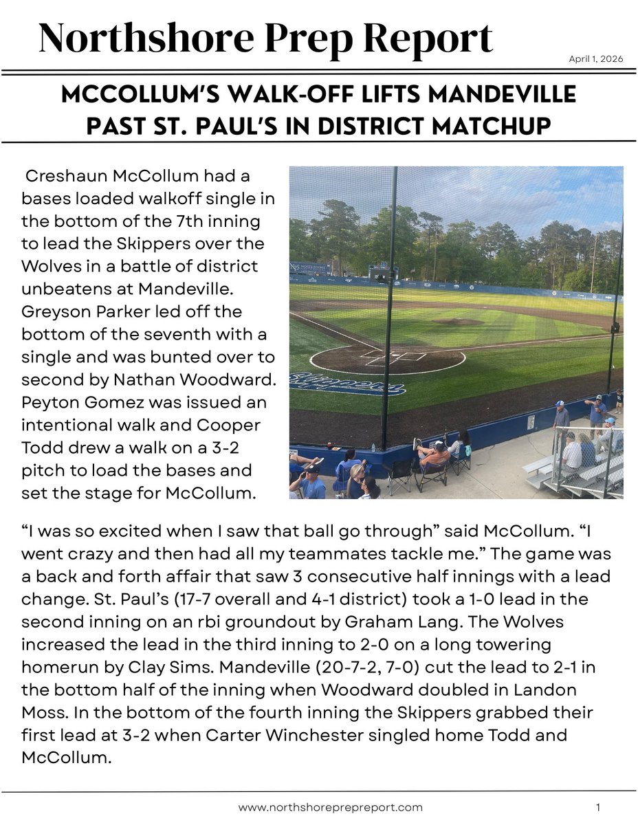 Northshore Prep Report tweet media