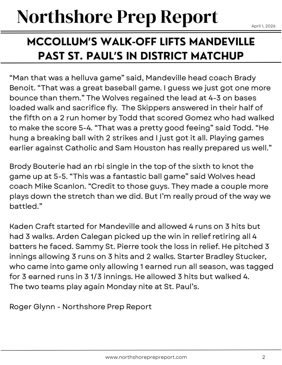 Northshore Prep Report tweet media