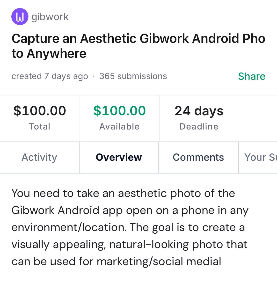 kosikingz's tweet photo. Get Paid $100 Just for Taking Photos on Your Android 📸

Got an Android with a clear camera? That’s all you need.

How it works:  • Take simple aesthetic photos  • Upload them  • Get approved  • Get paid in USDC 💸

No experience needed.

Start here 👇 (link in comments) https://t.co/jfmNa47OwI
